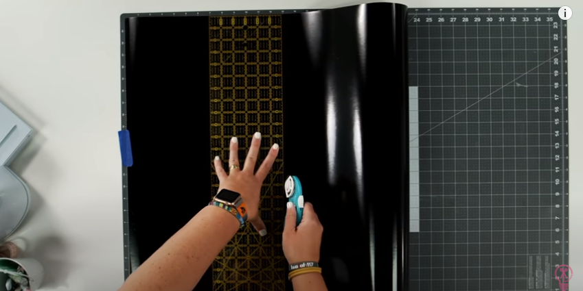 Using The Ruler As Your Guide Cut The Vinyl