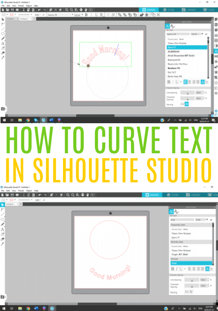 How To Curve Text In Silhouette Studio 1