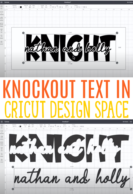 Knockout Text In Cricut Design Space 1