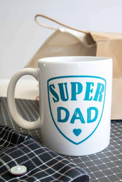 Cricut Diy Super Dad Mug