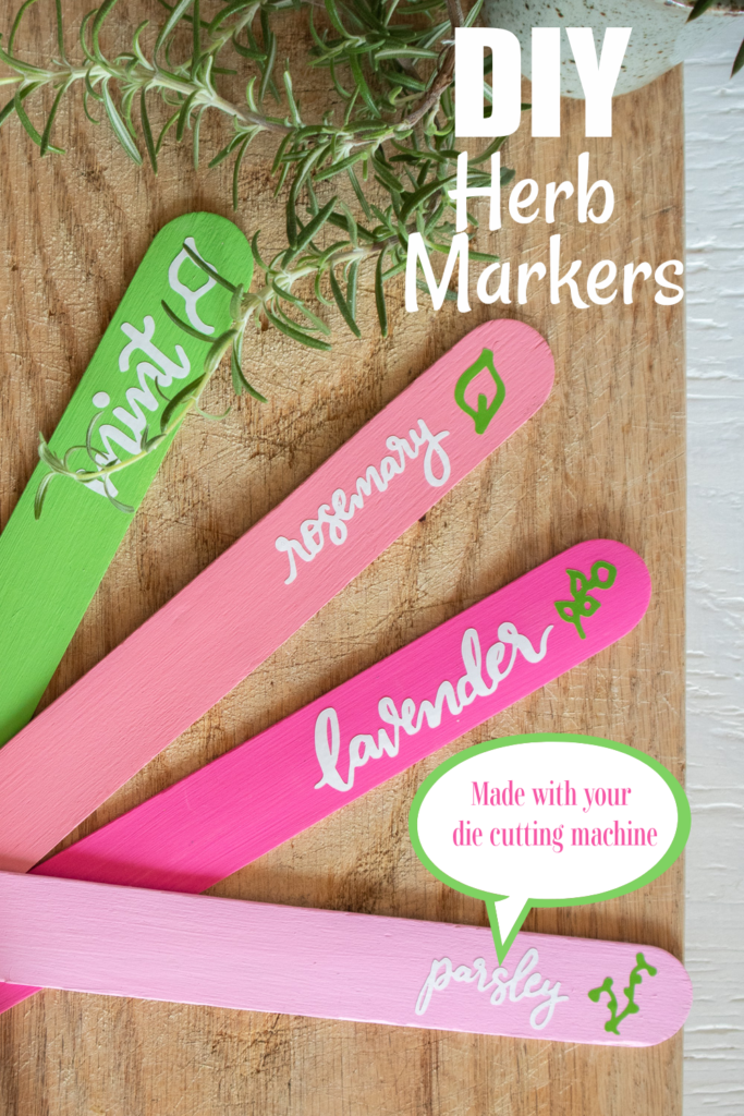 Herb Markers Made With Cricut Machine 